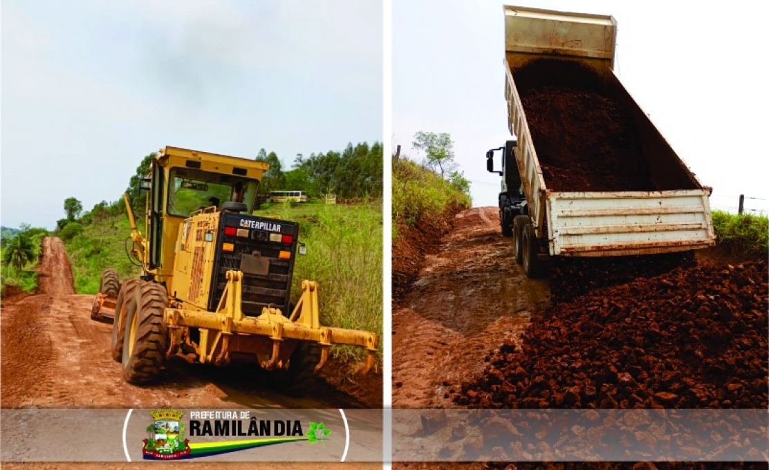 Melhorias nas estradas rurais de Ramilândia, beneficiam agricultores
