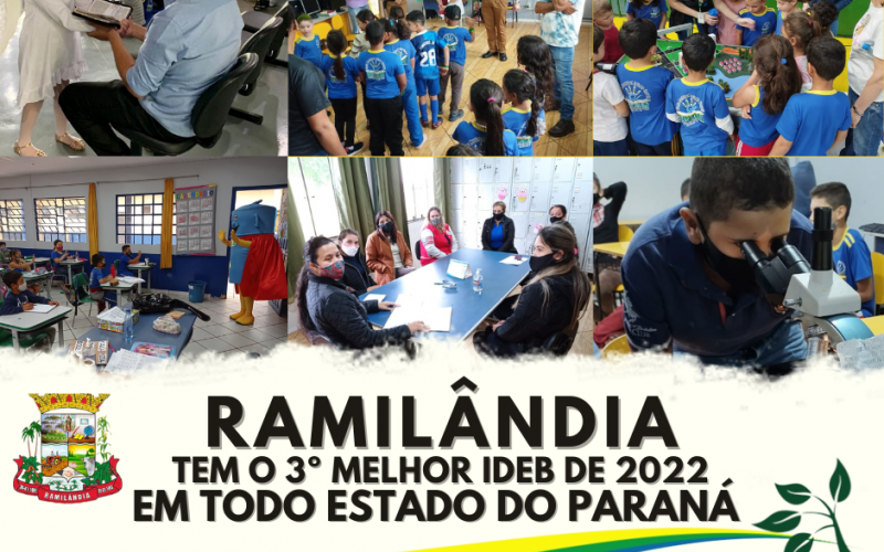 RAMILÂNDIA TEM O 3° MELHOR ENSINO DO ESTADO DO PARANÁ.